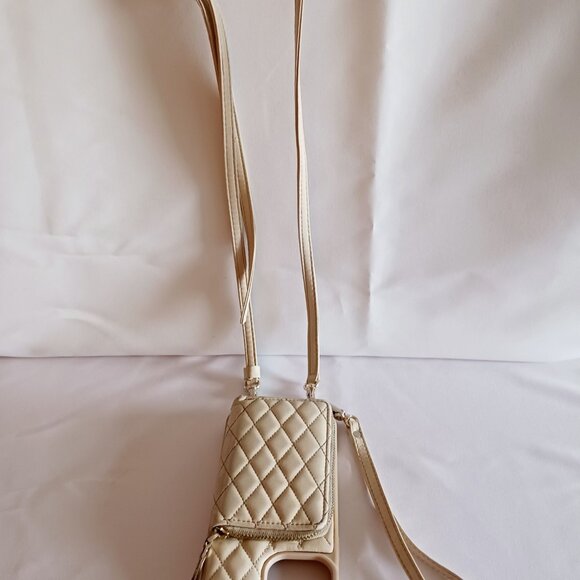 Lameeku Crossbody Tan Faux Leather Wallet Case For iPhone 13 Pro Max - Picture 10 of 10